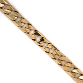 10K Semi-Solid Gold Cuban Bracelet - 10MM - White Carat Diamonds